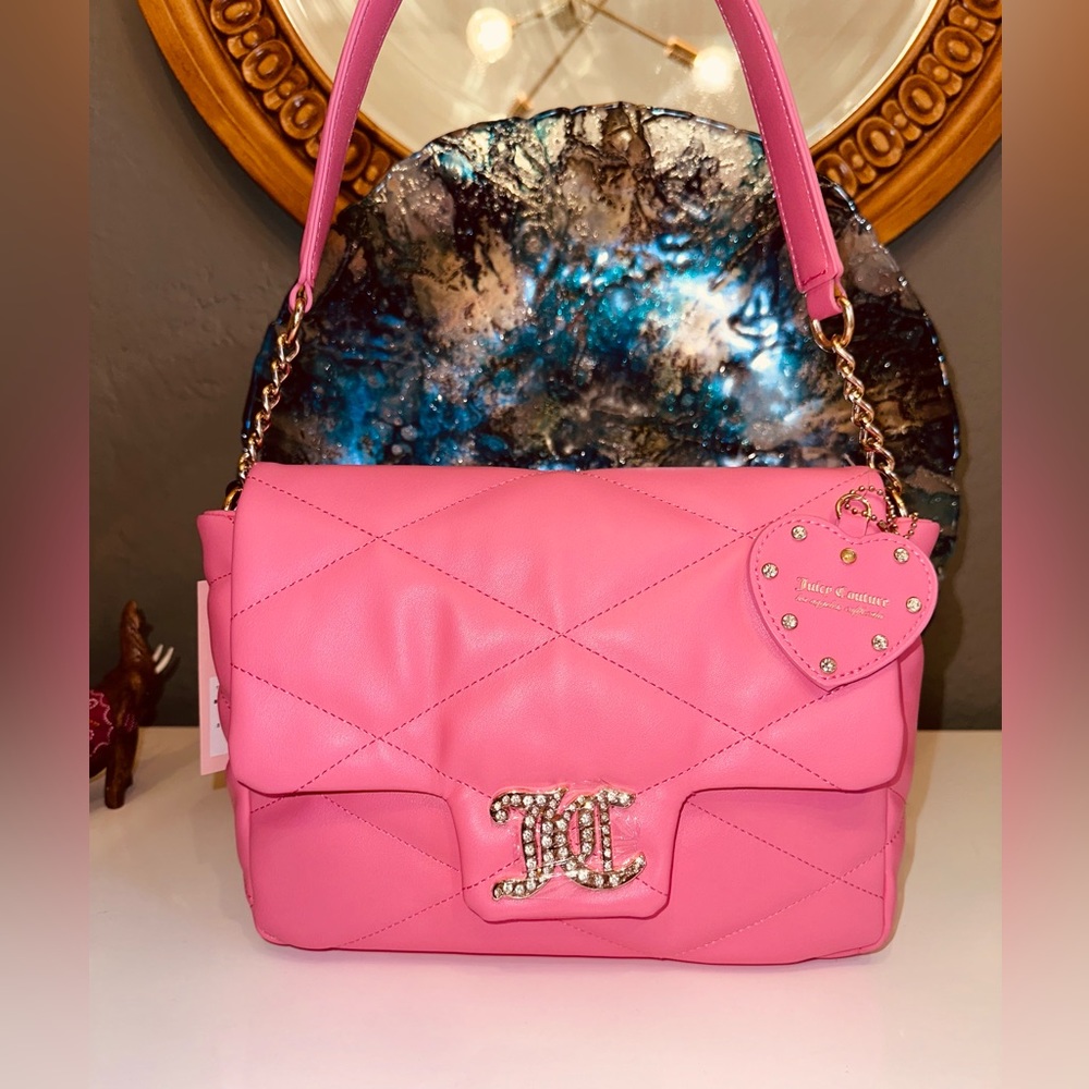 NWT JUICY COUTURE BRIGHTER THAN DIAMOND CROSSBODY BAG PINK LEMONADE Bundle - Picture 8 of 8